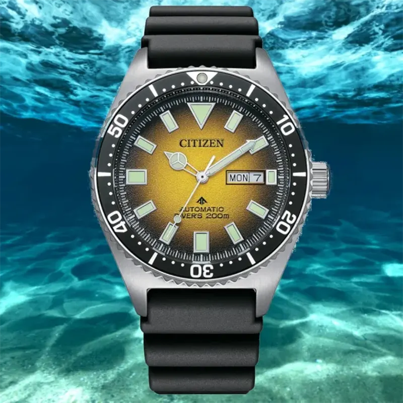 Citizen Promaster Diver's Automatic Yellow Dial Men's Watch | NY0120-01X